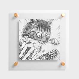 scary cats gift art design cats Lovers kitty for kids girls Floating Acrylic Print