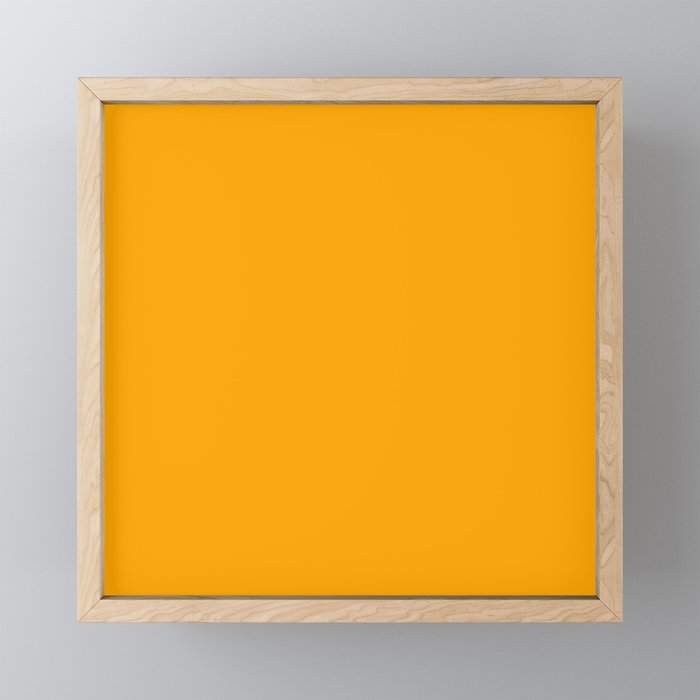 CheddarCheeseYellow Solid Framed Mini Art Print