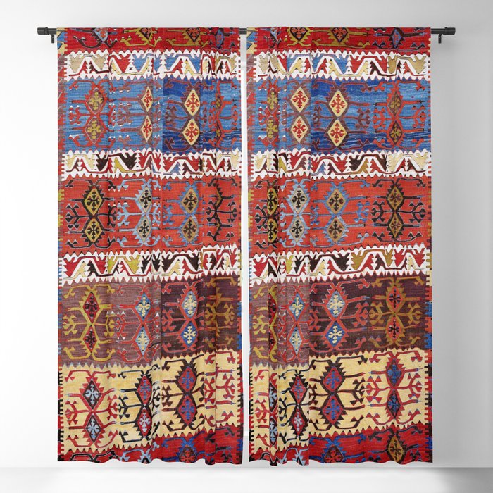 Taspinar Aksaray Antique Turkish Kilim Rug Print Blackout Curtain By Vickybragomitchell Society6