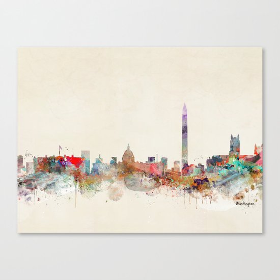 washington dc skyline Canvas Print