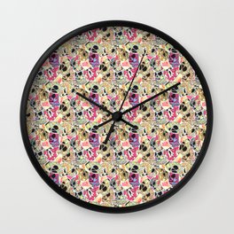 Day Of The Dead Stickers Wall Clock