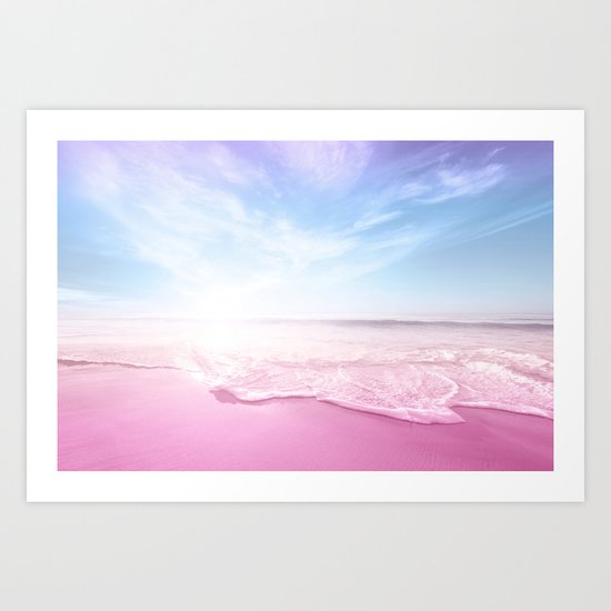 Pastel Summer Beach Vacation Art Print