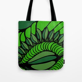 Shell in Abstract Green Tote Bag