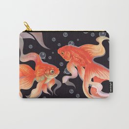 Goldfish Dabi deep water Carry-All Pouch | Blackwater, Swimmingfishes, Watercolorfish, Zlotarybka, Paintedfish, Facemask, Painting, Goldfish, Goldfishes, Summer 