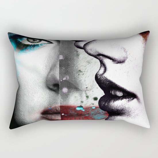 face mash up #4 Rectangular Pillow