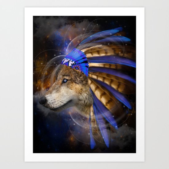 Fight For What You Love (Chief of Dreams: Wolf) Tribe Series Art Print