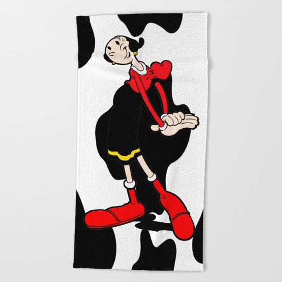 The princess of spinach Beach Towel