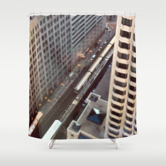 Chicago El Train Tracks Original Color Photo Shower Curtain By Chicago El Train Tracks Original Color Photo Shower Curtain By Ginaphoto Society6