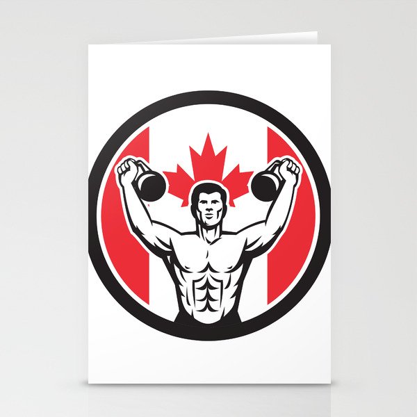 Canadian Physical Fitness Canada Flag Icon Stationery Cards