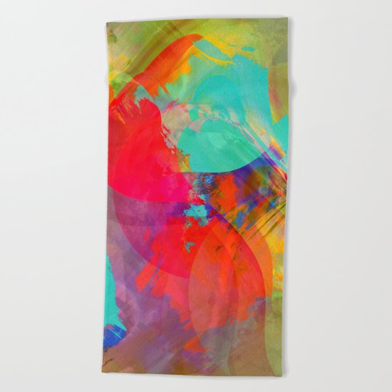 Multicolored abstract no. 27 Beach Towel