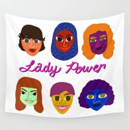 Lady Power Wall Tapestry