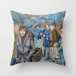 The Umbrellas Throw Pillow