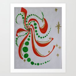 Christmas whirlwind Art Print