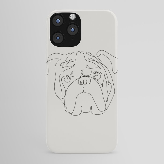 One Line English Bulldog iPhone Case