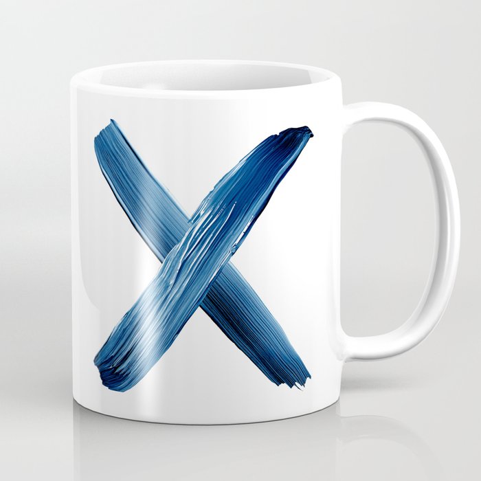 X in Blue Coffee Mug