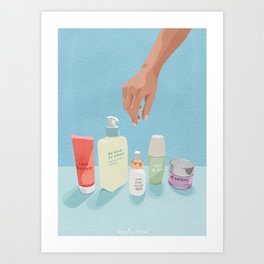 Skin Care Routine Art Print