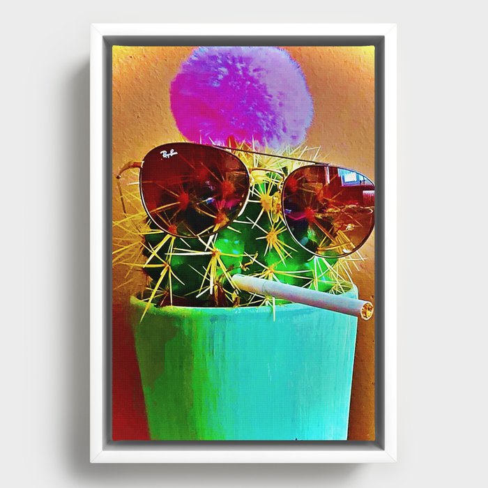 Bobby Puncher The bossy prickly cactus. Framed Canvas