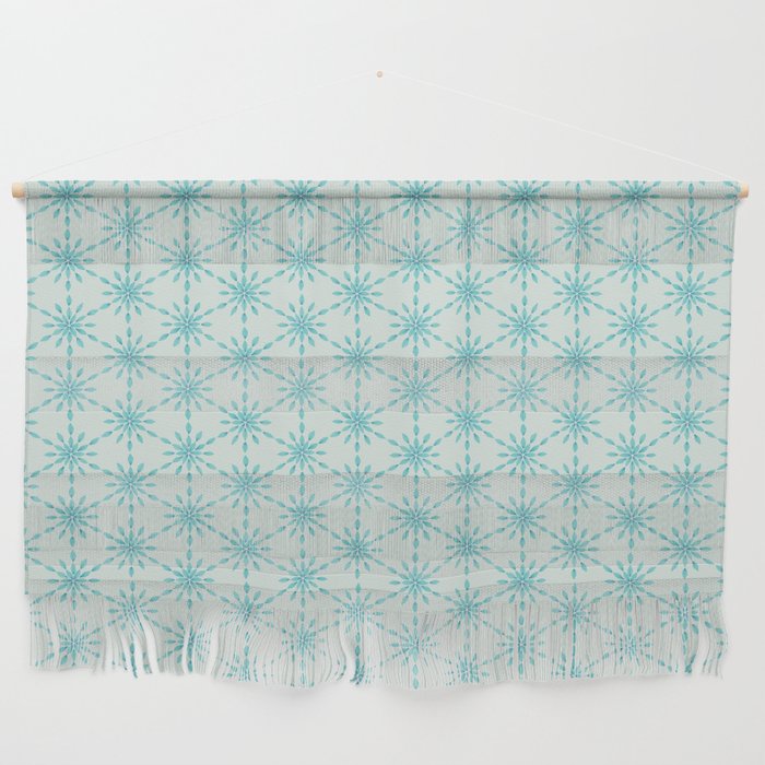 Watercolor Snowflake Geometric Pattern  Wall Hanging