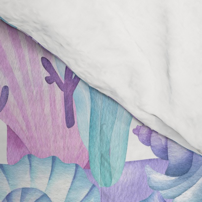 Watercolor Sea Life Ocean Beach