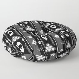 Bohemian Geo in Black & White Floor Pillow