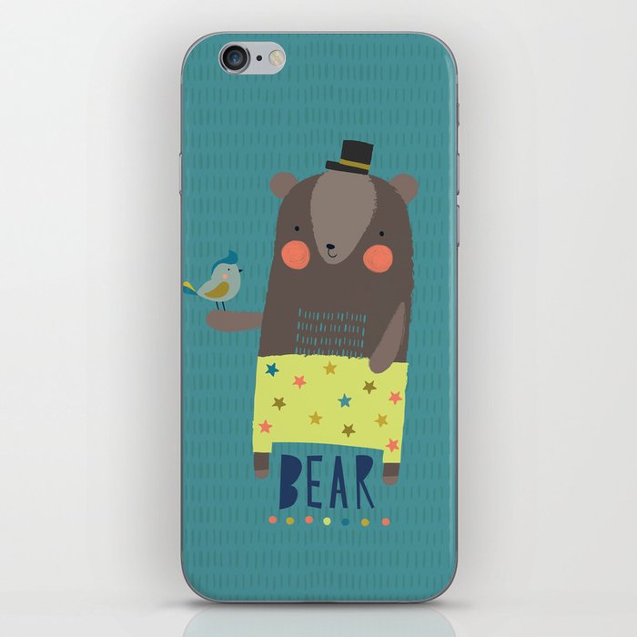 Bear and Bird Buddies iPhone Skin