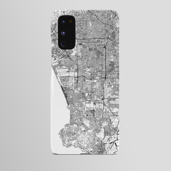 Los Angeles White Map Android Case