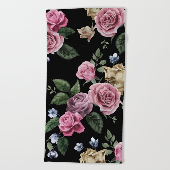FLORAL PATTERN 10 Beach Towel