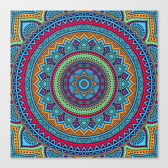 Hippie mandala 52 Canvas Print