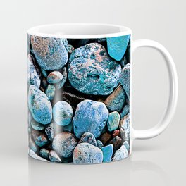 Turquoise pebbles Natural Texture Coffee Mug