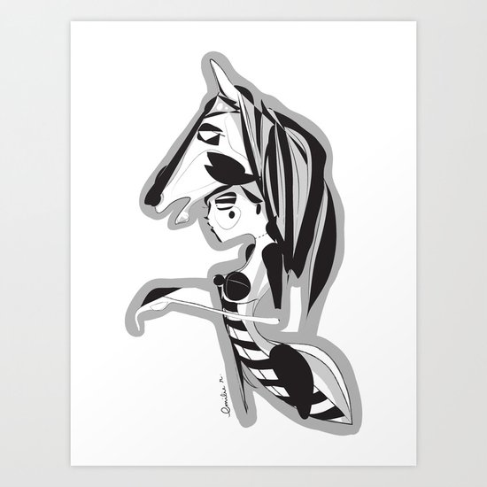 The knight - Emilie Record Art Print