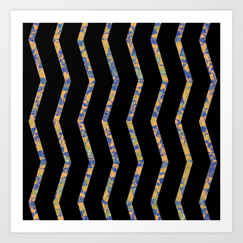 Sideways Zig Zag Art Print By Angelandspot Society6