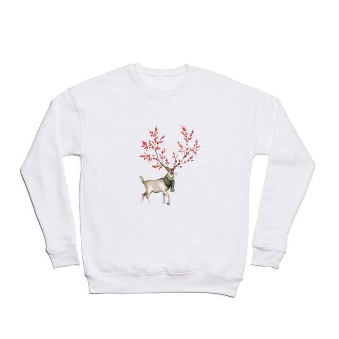 Rudolph the Winterberry Antler'd Reindeer Crewneck Sweatshirt
