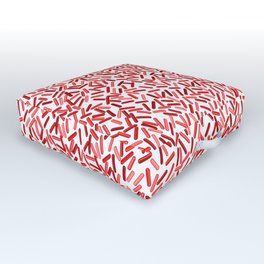Red Sprinkles Candy Pattern Outdoor Floor Cushion
