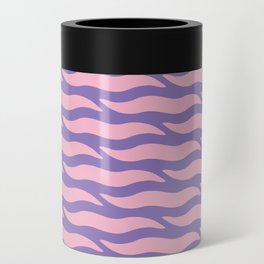 Tiger Wild Animal Print Pattern 351 Lilac and Pink Can Cooler