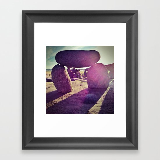 Stones on Perranuthnoe Beach Part 2 Framed Art Print