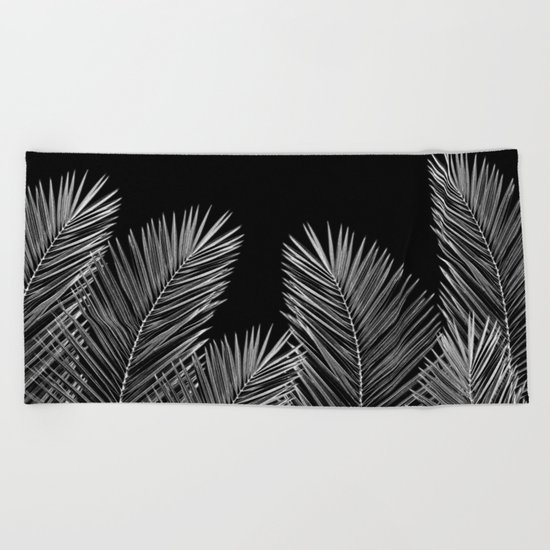 Dark Palm Skies Beach Towel