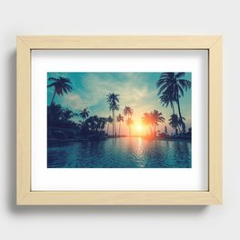 Blue sunset Recessed Framed Print