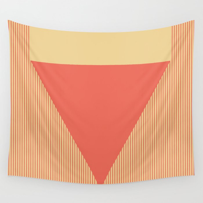 Red Triangle Wall Tapestry