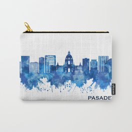 Pasadena California Skyline Blue Carry-All Pouch