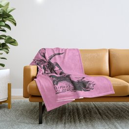 Black and Pink Baphomet Throw Blanket