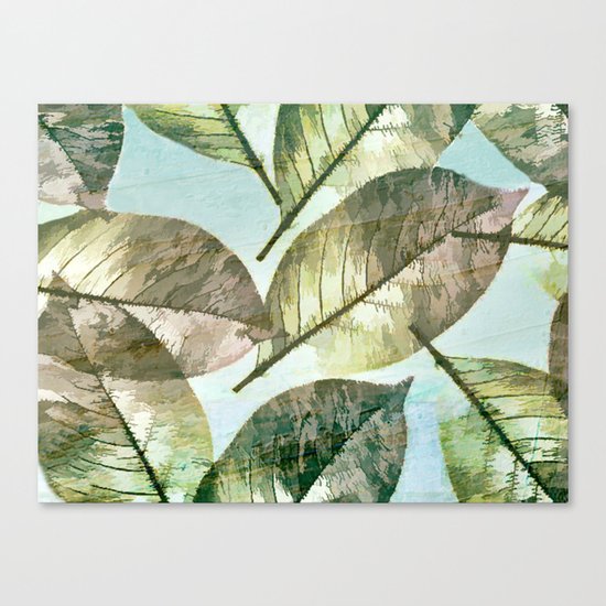 Vintage Leaf Abstract Canvas Print