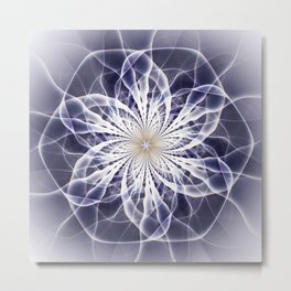 Blossom In Blue Metal Print