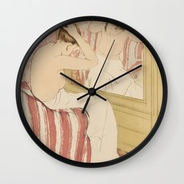 The Coiffure  by Mary Cassatt (1844-1926) Wall Clock