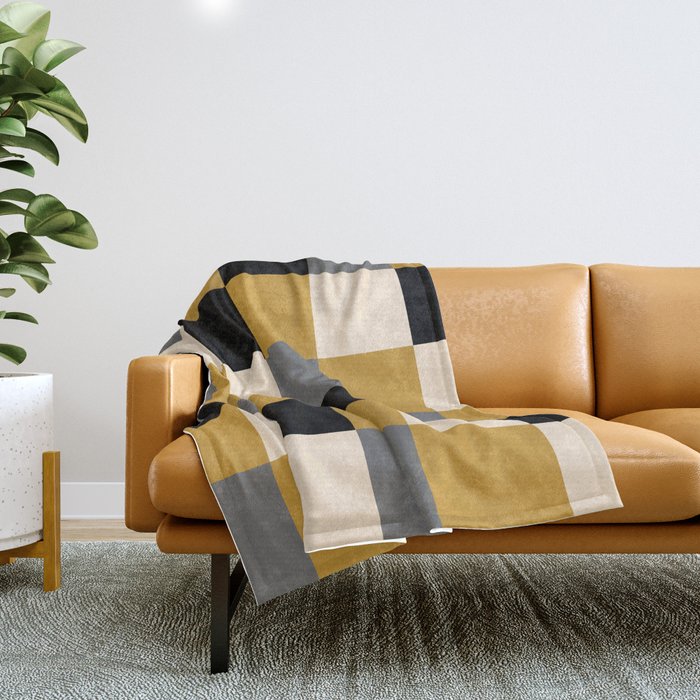 Yellow gold throw sales blanket