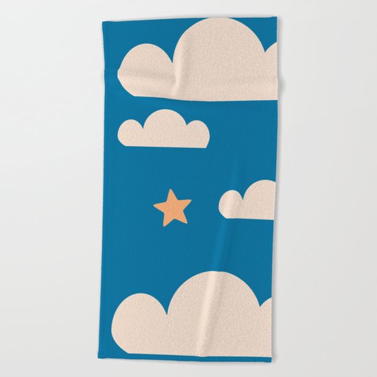 Moon light blue Beach Towel