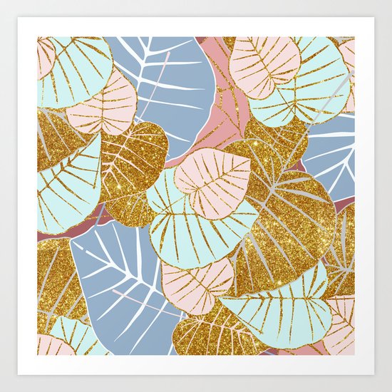 Floral Gold #society6 #decor #buyart Art Print