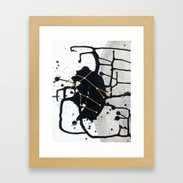 Gemini - Abstract Zodiac Constellation Framed Art Print