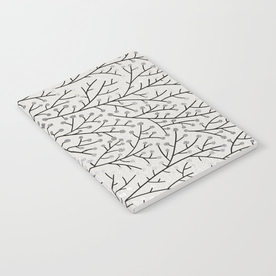 Berry Branches – Silver & Black Notebook