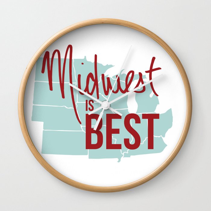 Midwest is Best Wall Clock
