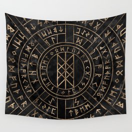 Web of Wyrd The Matrix of Fate- Marble and gold Wall Tapestry
